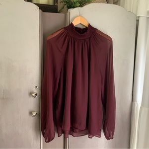 Joie Long Sleeve Sheer Limited Edition Blouse